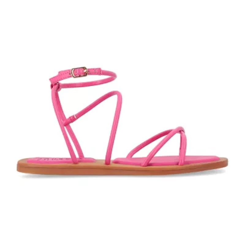 Journee Collection Womens Farron Ankle Strap Flat Sandals
