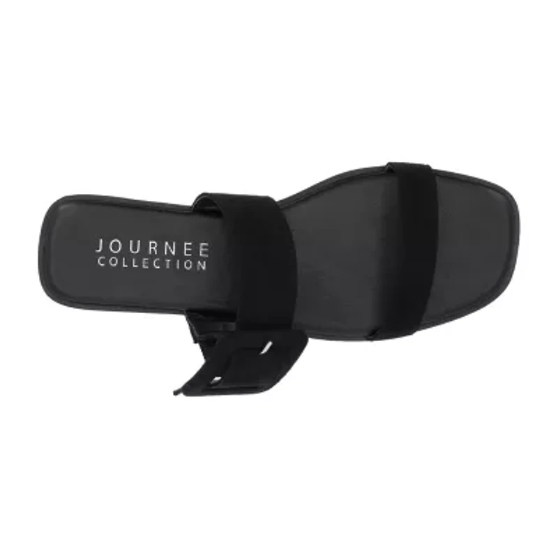Journee Collection Womens Kerris Adjustable Strap Flat Sandals