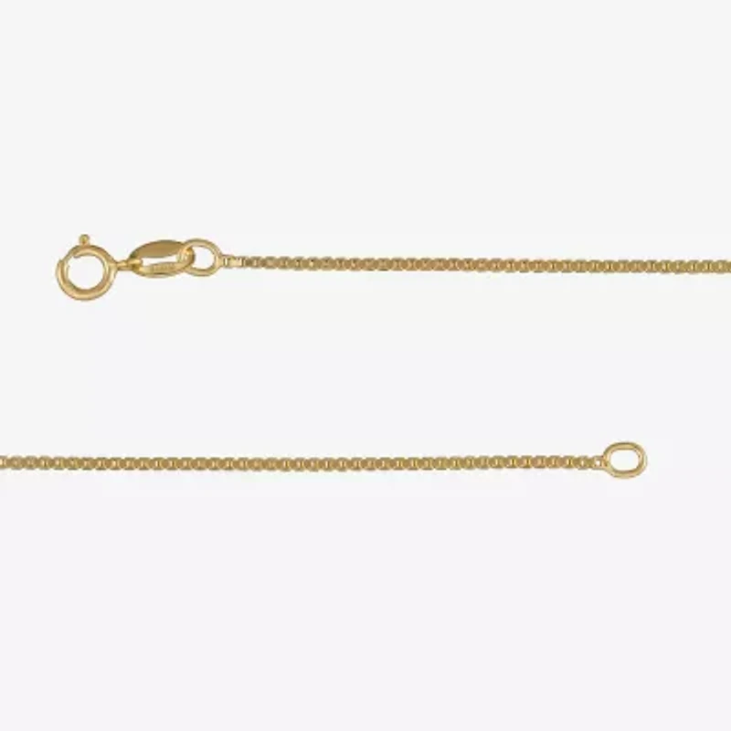 Made Italy 14K Gold 18 - 22 Inch Solid Box Chain Necklace