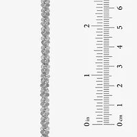 Made in Italy Womens Sterling Silver 8 Inch Solid Link Chain Bracelet