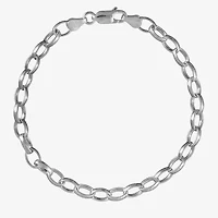 Made in Italy Sterling Silver Oval Link Chain Bracelet