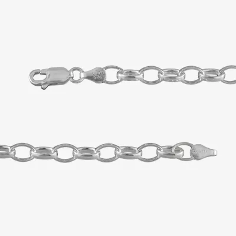 Made in Italy Sterling Silver Oval Link Chain Bracelet