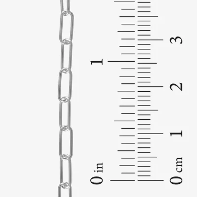 Made in Italy Womens Sterling Silver Inch Link Necklace