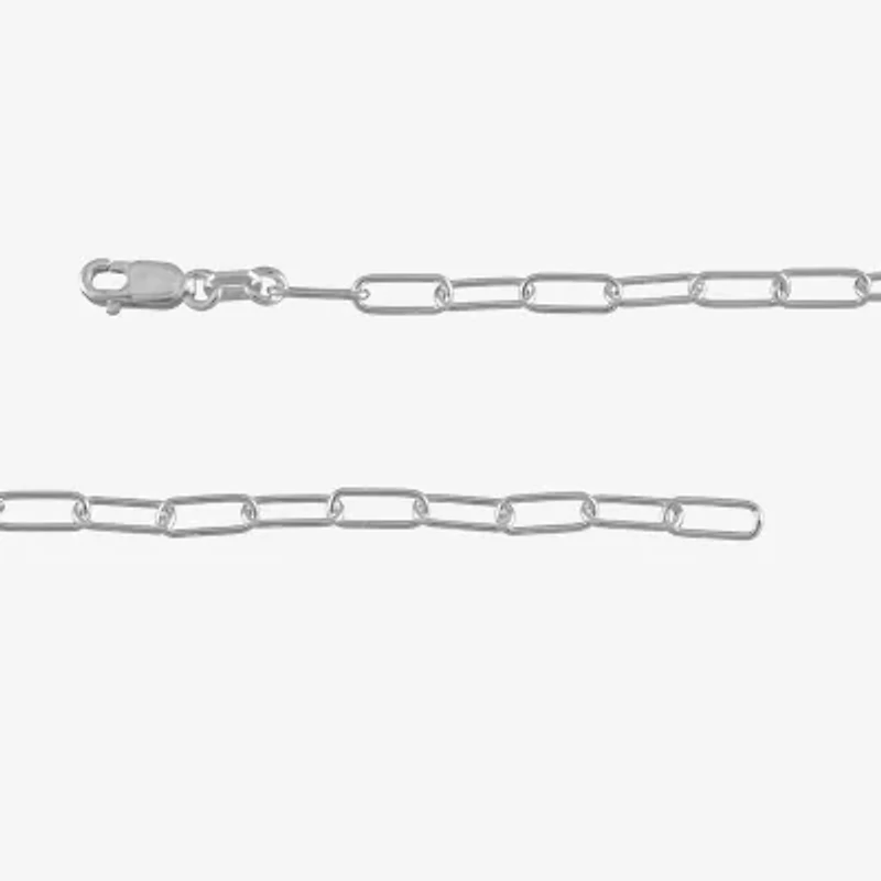 Made in Italy Womens Sterling Silver Inch Link Necklace