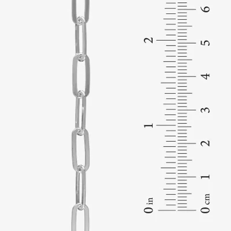 Made in Italy Womens Sterling Silver 20 Inch Link Necklace