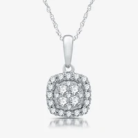 Womens CT. T.W. Lab Grown White Diamond Sterling Silver Cushion 2-pc. Jewelry Set