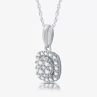 Womens CT. T.W. Lab Grown White Diamond Sterling Silver Cushion 2-pc. Jewelry Set