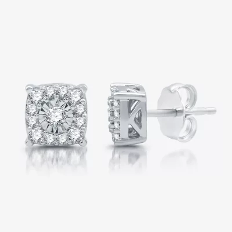 Womens CT. T.W. Lab Grown White Diamond Sterling Silver Cushion 2-pc. Jewelry Set
