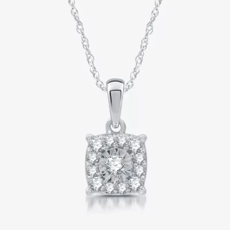 Womens CT. T.W. Lab Grown White Diamond Sterling Silver Cushion 2-pc. Jewelry Set