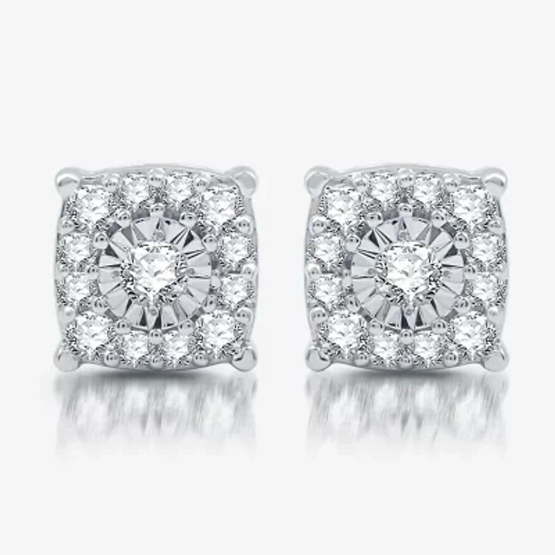 Womens CT. T.W. Lab Grown White Diamond Sterling Silver Cushion 2-pc. Jewelry Set