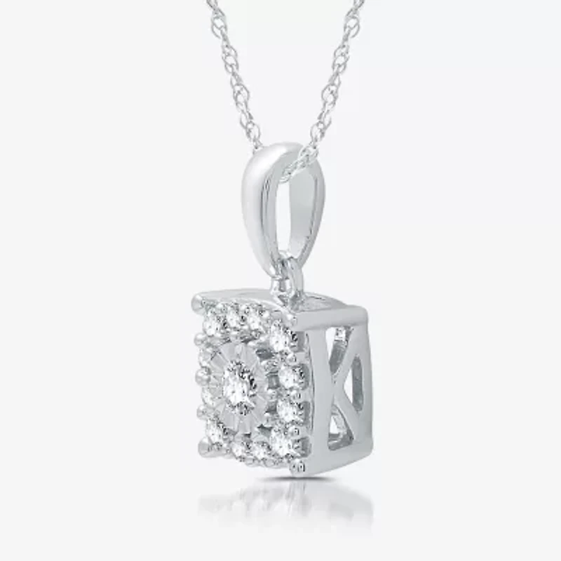 Womens CT. T.W. Lab Grown White Diamond Sterling Silver Cushion 2-pc. Jewelry Set