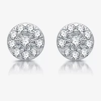 1/2 CT. T.W. Lab Grown White Diamond Sterling Silver 7.8mm Round Stud Earrings