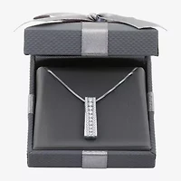 Linear Womens 1/2 CT. T.W. Lab Grown White Diamond Sterling Silver 18 Inch Pendant Necklace