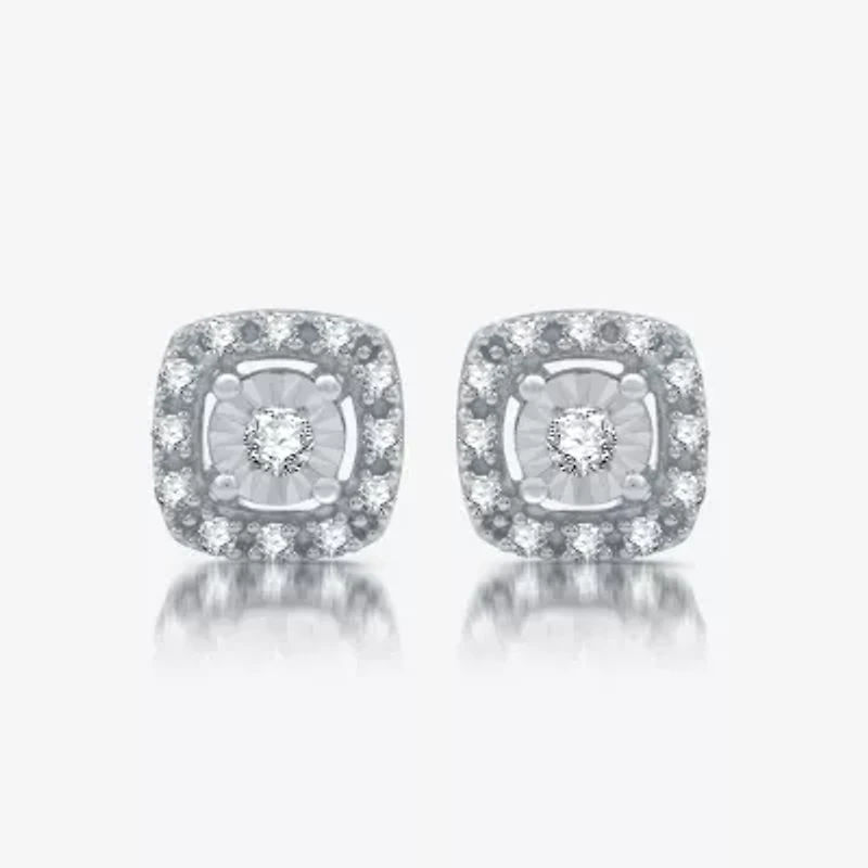 Womens 1/2 CT. T.W. Lab Grown White Diamond Sterling Silver Cushion 2-pc. Jewelry Set