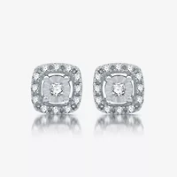 Womens 1/2 CT. T.W. Lab Grown White Diamond Sterling Silver Cushion 2-pc. Jewelry Set