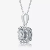 Womens 1/2 CT. T.W. Lab Grown White Diamond Sterling Silver Cushion 2-pc. Jewelry Set