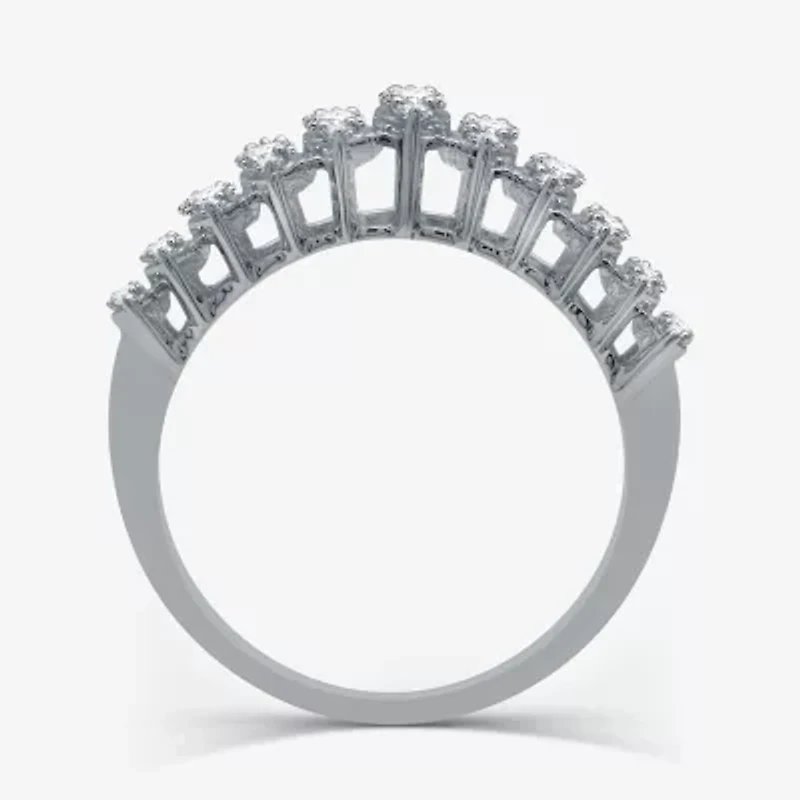 Womens 1/2 CT. T.W. Lab Grown White Diamond Sterling Silver Band
