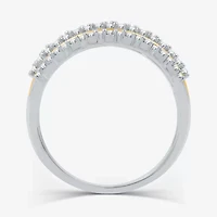Womens 1/2 CT. T.W. Lab Grown White Diamond 14K Gold Over Silver Sterling Band