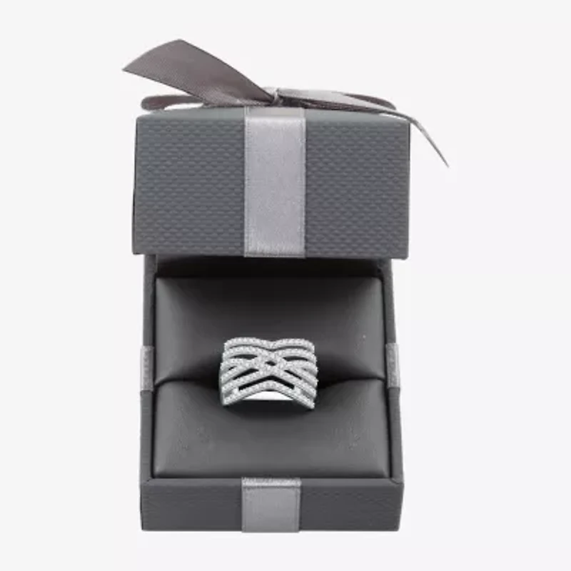 Womens 1 CT. T.W. Lab Grown White Diamond Sterling Silver Band
