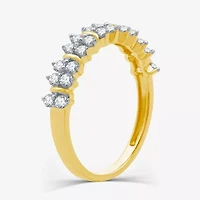 Womens 1/2 CT. T.W. Lab Grown White Diamond 14K Gold Over Silver Sterling Band