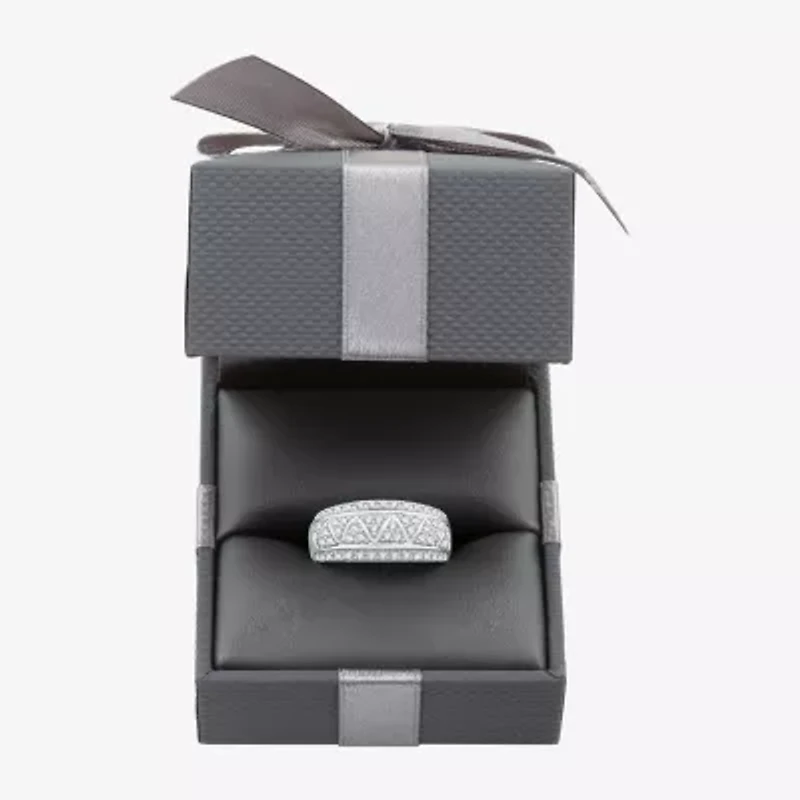 Womens 1/2 CT. T.W. Lab Grown White Diamond Sterling Silver Band