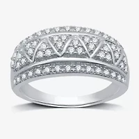Womens /2 CT. T.W. Lab Grown White Diamond Sterling Silver Band