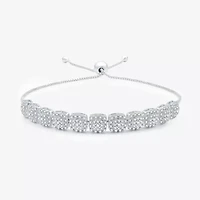 Womens 1 1/2 CT. T.W. Lab Grown White Diamond Sterling Silver Bolo Bracelet