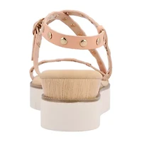 Journee Collection Lindsay Womens Criss Cross Strap Footbed Sandals