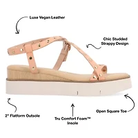 Journee Collection Lindsay Womens Criss Cross Strap Footbed Sandals