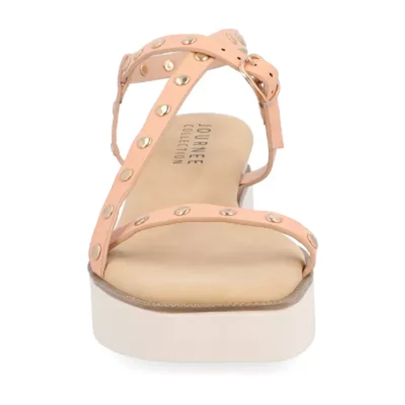 Journee Collection Lindsay Womens Criss Cross Strap Footbed Sandals