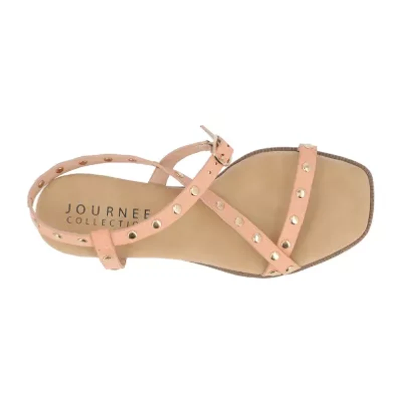 Journee Collection Lindsay Womens Criss Cross Strap Footbed Sandals