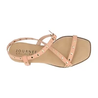 Journee Collection Lindsay Womens Criss Cross Strap Footbed Sandals
