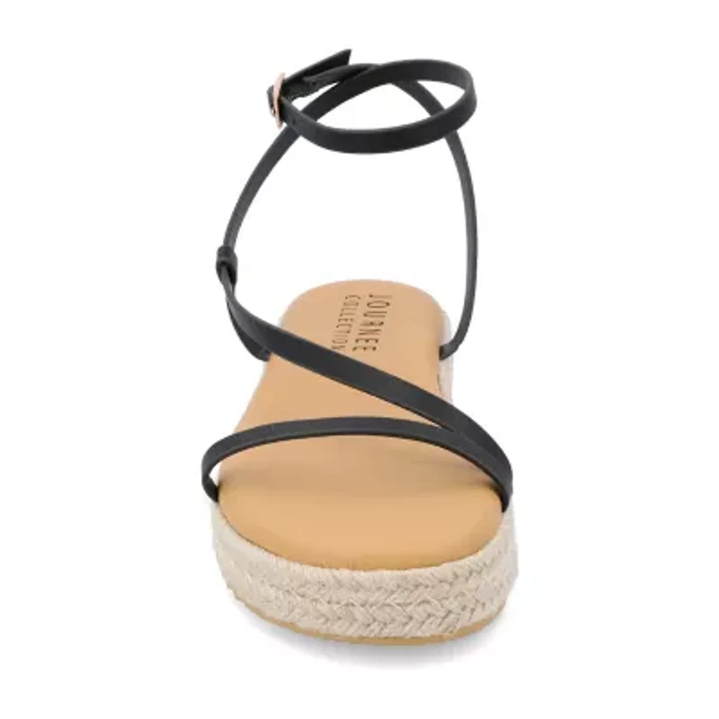Journee Collection Womens Odelia Ankle Strap Flat Sandals