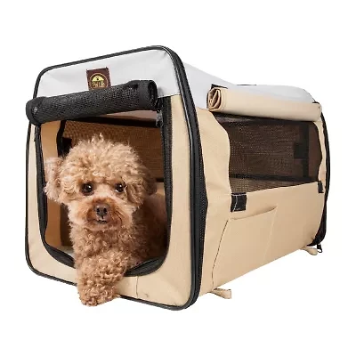 Pet Life ® Airline Approved Folding Zippered Sporty Cage Pet Carrier