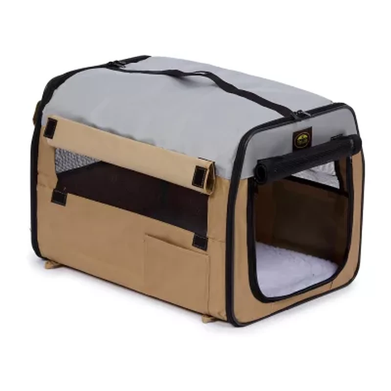 Pet Life ® Airline Approved Folding Zippered Sporty Cage Pet Carrier