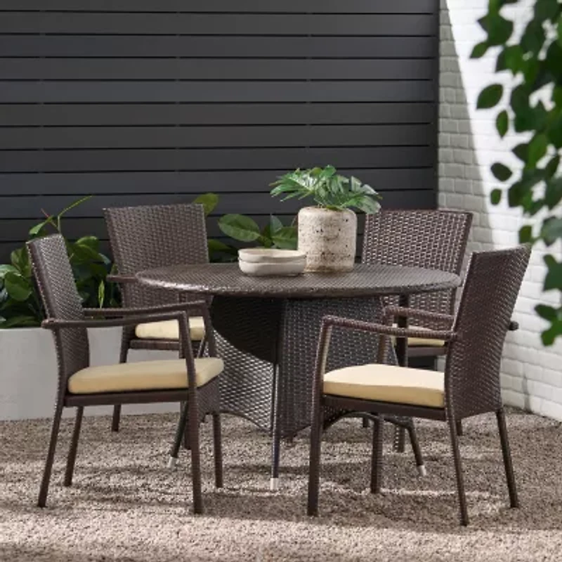 5-pc. Cushioned Circle Dining Set
