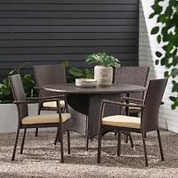 5-pc. Cushioned Circle Dining Set