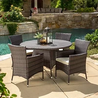 5-pc. Cushioned Circle Dining Set