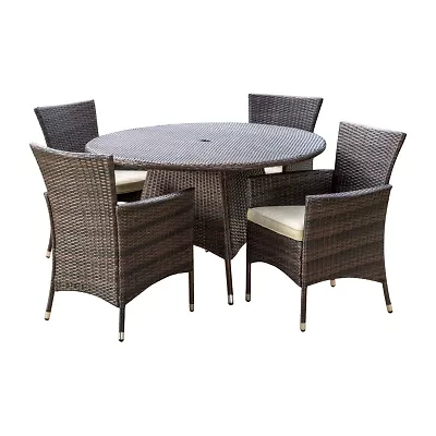 5-pc. Cushioned Circle Dining Set