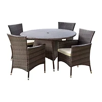 5-pc. Cushioned Circle Dining Set