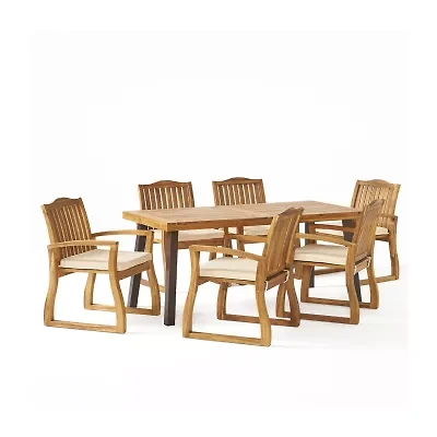 7-pc. Cushioned Rectangular Dining Set
