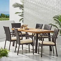 7-pc. Cushioned Rectangular Dining Set