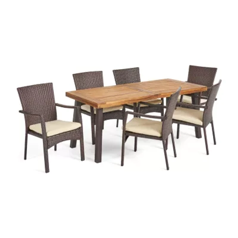 7-pc. Cushioned Rectangular Dining Set