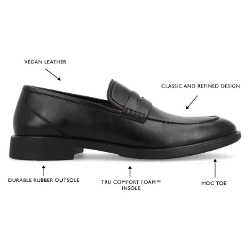 Vance Co Keith Mens Round Loafers