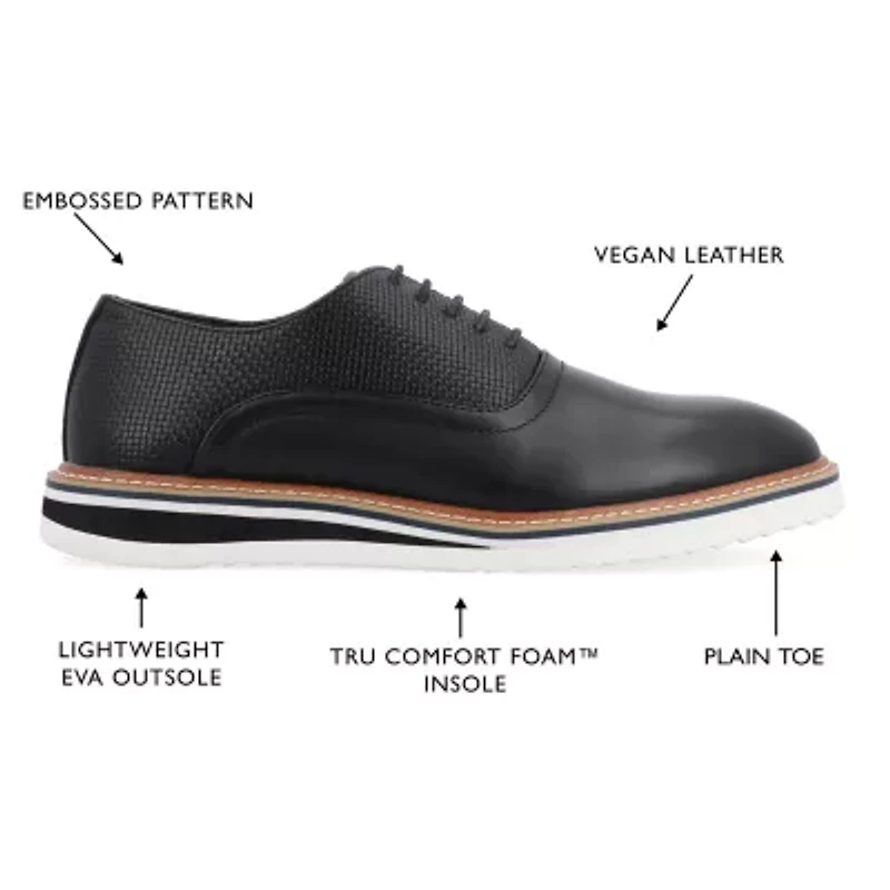 Vance Co Weber Mens Round Closed Toe Oxford Shoes