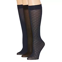 Mixit Womens 3 Pair Plus Tall Trouser Socks