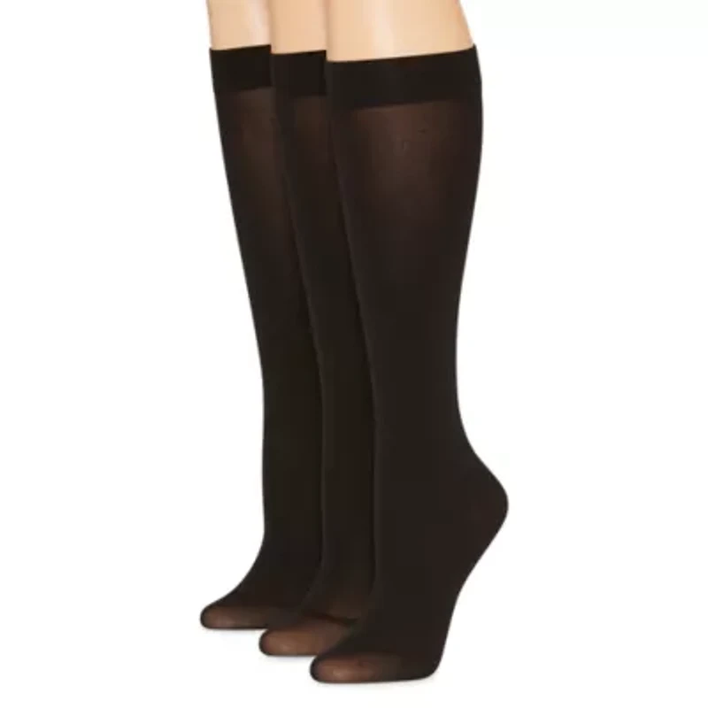 Mixit Womens 3 Pair Plus Tall Trouser Socks