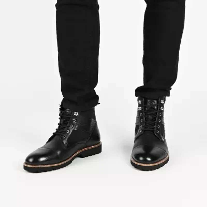 Thomas And Vine Mens Feron Flat Heel Lace Up Boots