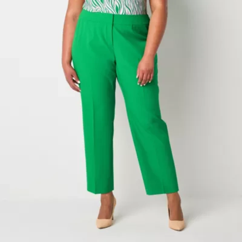 Black Label by Evan-Picone Womens Classic Fit Straight-Plus Suit Pant