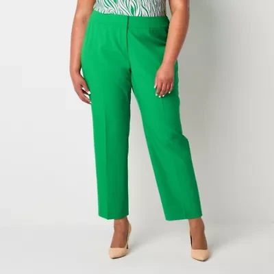 Black Label by Evan-Picone Womens Straight Fit Straight-Plus Suit Pant